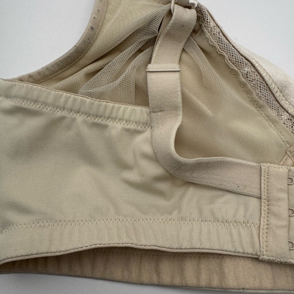 Olga Bra 30591 42D Nude Wireless Mesh-Lined Lace Cup Support Comfort - Picture 7 of 12